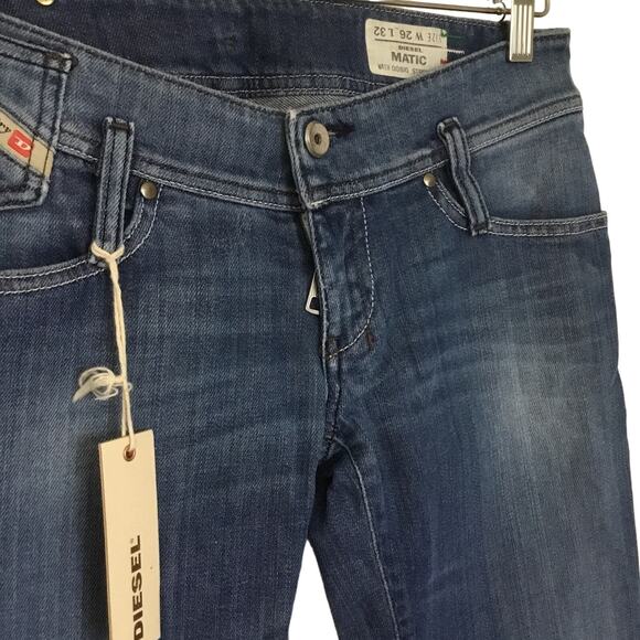 Diesel Matic Wash 008IG_Stretch W26 L32 Blue Women's Jeans Low Rise Straight - Picture 2 of 11